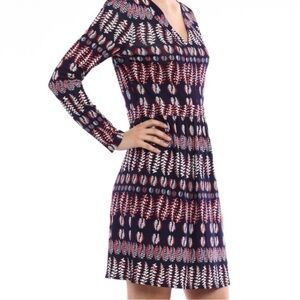 Tory Burch Fern Viscose Long Sleeve Dress mini dress